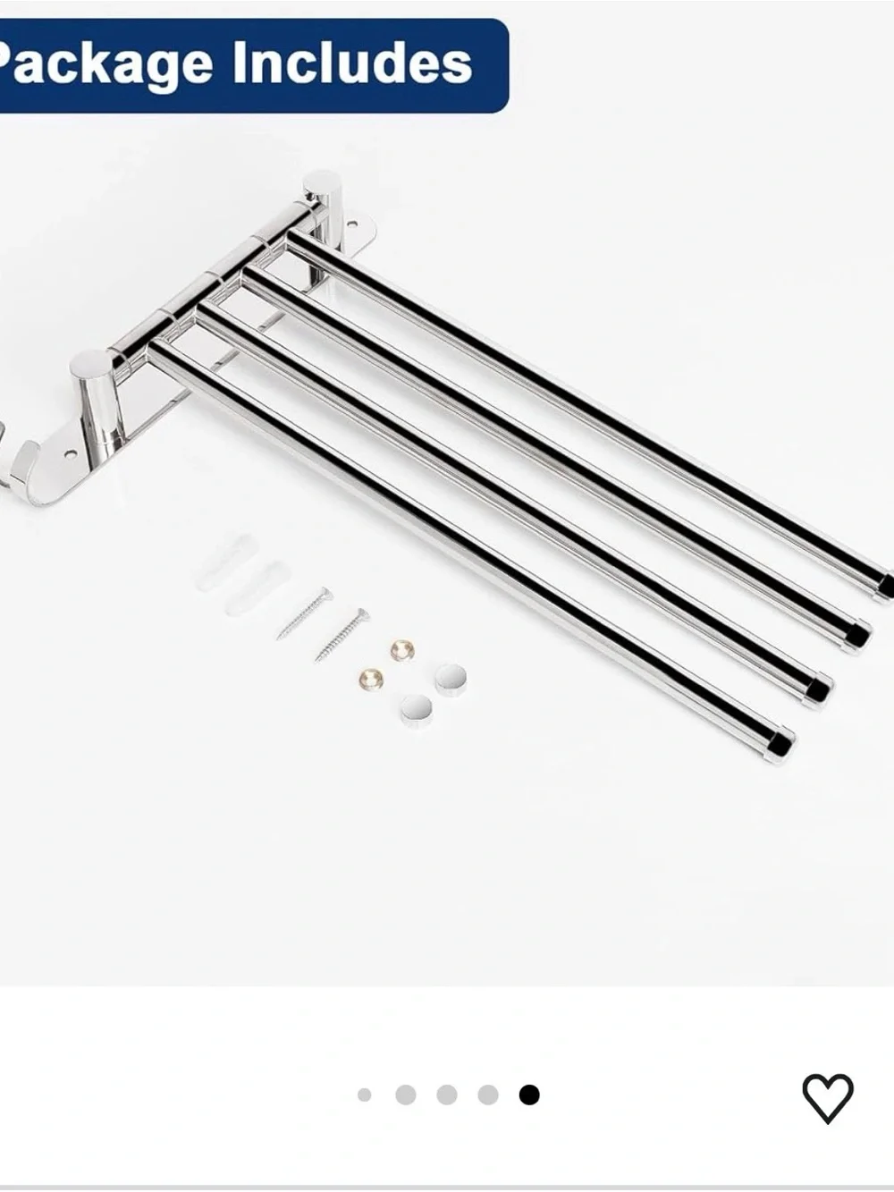 NearMoon Triple Towel Bar - Chrome Finish